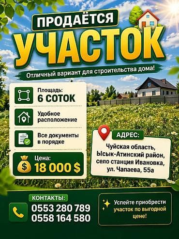 дом и сад: 6 соток, Для строительства — 1