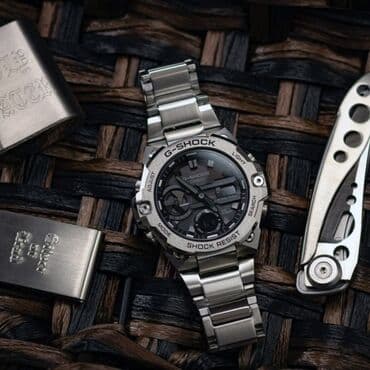 часы новые почти: G-shock gst-b400 ___ корпус усилен карбоном со стальной отделкой; — 3