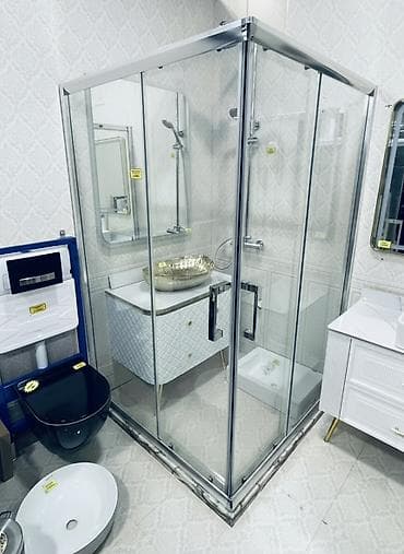 Душевая кабина Квадрат, Размер: 120 x 120 см, Высота поддона: 195 см,Покрытие: Прозрачный