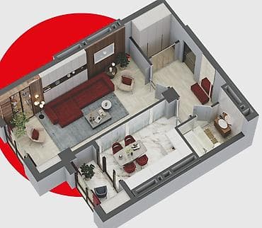токио жк: 1 комната, 46 м², Элитка, 16 этаж, Готовая ПСО (под самоотделку) — 3