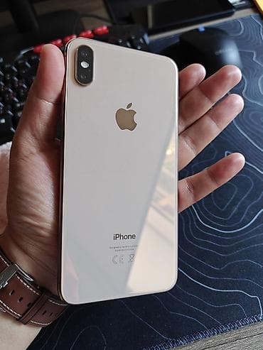 IPhone Xs Max, Б/у, 512 ГБ, Золотой, Чехол, Кабель, 76 %