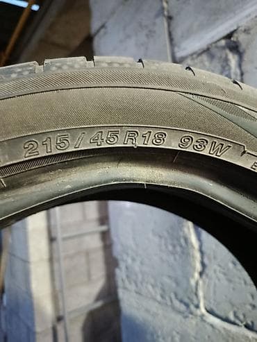 650: Шины 215 / 45 / R 18, Лето, Б/у, Пара, Легковые, Япония, Yokohama — 2