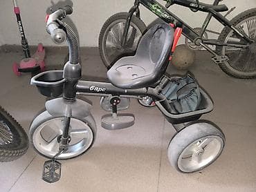 second hend: Детский трехколесный велосипед марки "Баре" в черно-серой цветовой — 1