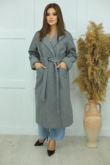 samsung dex: Пальто, Халат, Осень-весна, Длинная модель, С поясом — 1