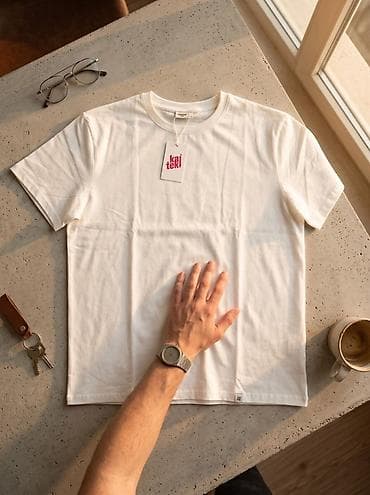 Мужская футболка, S, M, L, Новый, цвет - Белый, Платная доставка, Самовывоз — 2