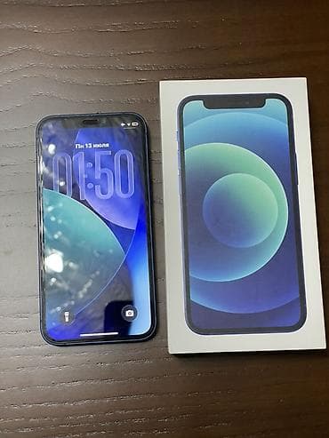 apple wathc: IPhone 12 mini, Б/у, 64 ГБ, Синий, Коробка, 72 % — 5