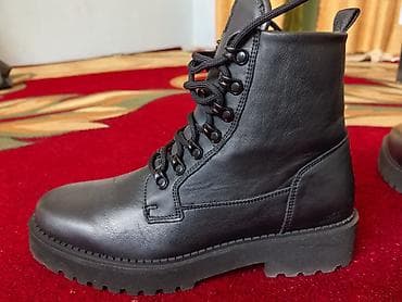 обувь 43 размер: Черные кожаные ботинки NUBIKK - Материал верха: натуральная кожа - — 1