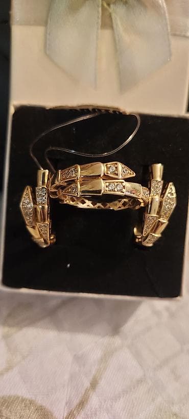 ван клиф серьги: Золотой комплект 585 проба — 1