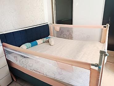 салкын бешик: Защитный бортик для детской кровати розово-белого цвета. Изготовлен из — 2