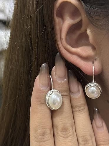 Цепочки: Серьги, Женские, Вставка: Жемчуг — 4