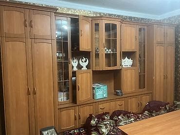 гардеробные шкафы: Стенка-шкаф, Тип стенки-шкафа: Советская, Для зала, Б/у, Особенности: С отделением под телевизор — 1