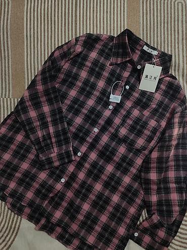 red centr: Рубашка, Классическая модель, Оверсайз, В клетку, Китай — 3