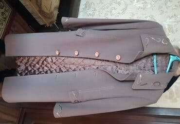 Прокат одежды: Пальто, Классика, Зима, Драп, По колено, Карманы накладные, L, XL — 1