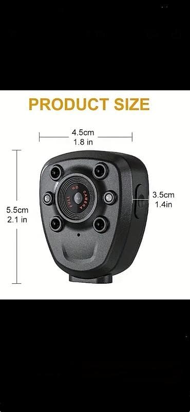 Миниатюрная HD-камера черного цвета, оснащенная HD-объективом для