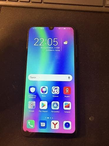 телефон за 2000сом: Honor 10 Lite, 32 ГБ, цвет - Черный, 2 SIM — 1