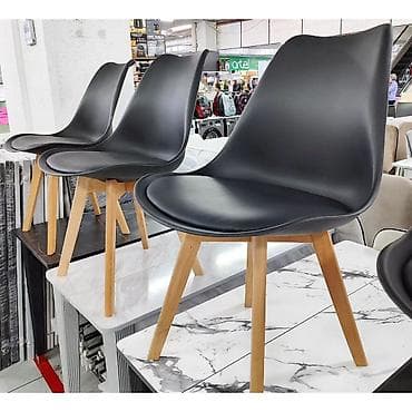 Офисная мебель: Стул для кафе, ресторанов, Б/у, Пластик, цвет - Черный — 2