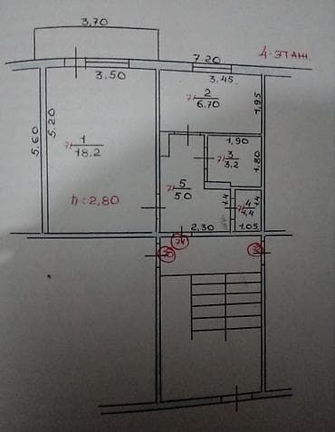 1 бөлмө, 38 м², 105-серия, 4 кабат, Евроремонт — 7