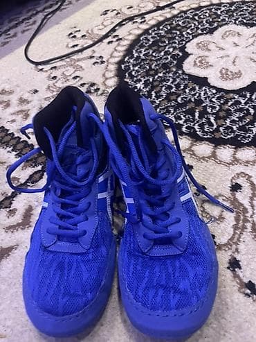 борцовки tiger: Кроссовки (борцовки) ASICS, синие Размер обуви 39 - Тип: спортивная — 3