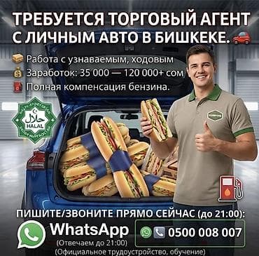 реализатор работа: Требуется Торговый агент, График: Шестидневка, Менее года опыта, Карьерный рост, Подработка — 1