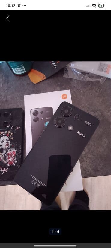 Redmi, Redmi Note 13, Новый, 256 ГБ, цвет - Черный, 2 SIM