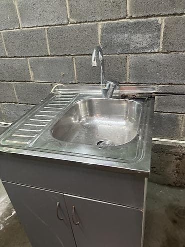 тумба с мойкой: Тумба для кухни, С мойкой, Напольная, цвет - Серый — 2