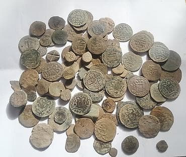 серебряная монета: Подборка старинных монет (смесь номиналов и типов). - Коллекция из — 1