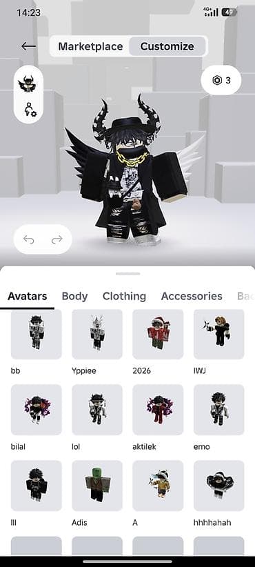 дед инсайд: Готовый Roblox‑аватар «BSL» (темная тематика) Состав и стиль: - — 3