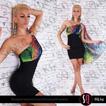 Вечернее платье, Коктейльное, Короткая модель, Без рукавов, Один рукав, M, L, S