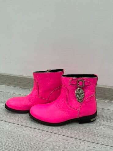 женский кошелек с отделением для телефона: Ботинки, 37, Philipp Plein, Новый, цвет - Розовый — 1