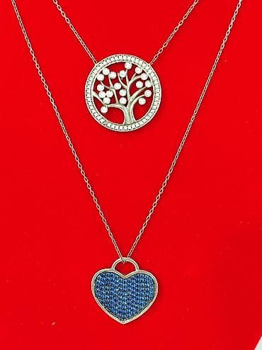 Серебряные колье: Серебряные колье, Проба 925, Женские, Новый, Циркон — 6