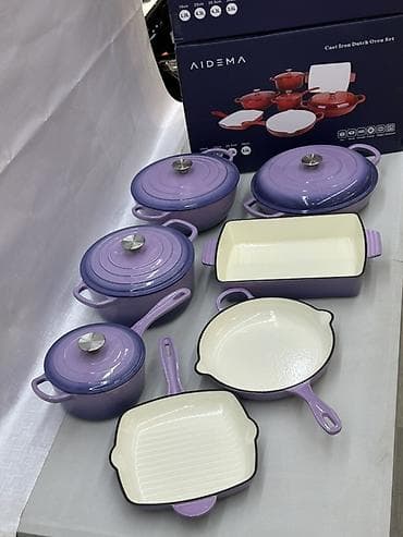 Чугунный набор посуды AIDEMA 7 в 1 с эмалированным покрытием Color at lalafo.kg Чугунный набор посуды AIDEMA 7 в 1 с эмалированным покрытием Color