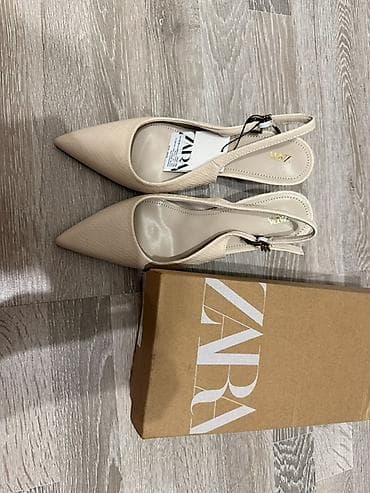 Личные вещи: Туфли, 37, Zara, Новый, цвет - Бежевый, Самовывоз, Платная доставка — 1