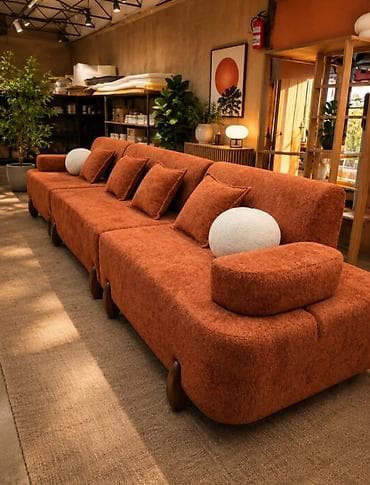 small table: Диван модульный «Терракота» в современном стиле - Формат: длинный — 2