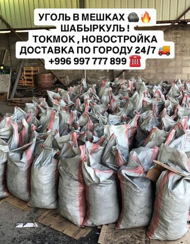 Продаю Уголь (Шабыркуль) Уголь в мешках 50/60кг ! Адрес : Новостройка
