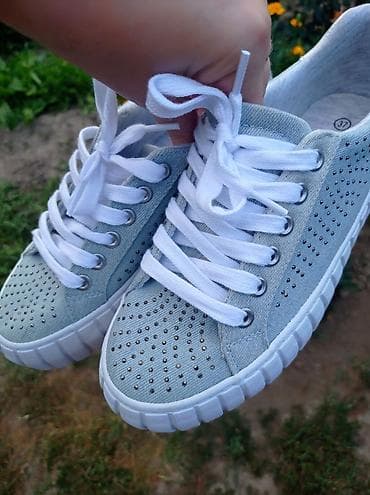 jordan 3: Новые джинсовые качественные кроссовки 37р. Привезенные с Германии — 3