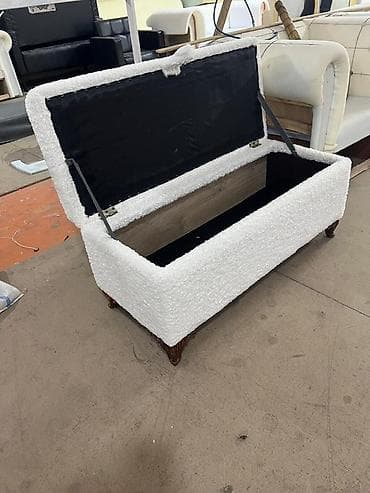 белые пакеты: Банкетка, Новый, Без полок, Бесплатная доставка, цвет - Белый — 1