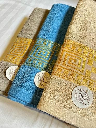 полотенца махровые: Махровые полотенца - Материал: хлопковая махра (высокая плотность — 1