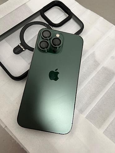 IPhone 13 Pro, Б/у, 256 ГБ, Зеленый, Защитное стекло, Чехол, Коробка, 96 %
