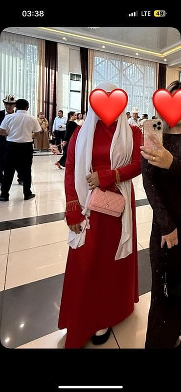 нюда: Вечернее платье, Классическое, Длинная модель, Атлас, С рукавами, M, L — 2