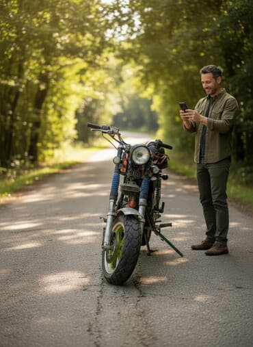 продажа прицепов для легковых автомобилей бу: Самодельный мини-байк/скутер на базе малокубатурного двигателя - — 1