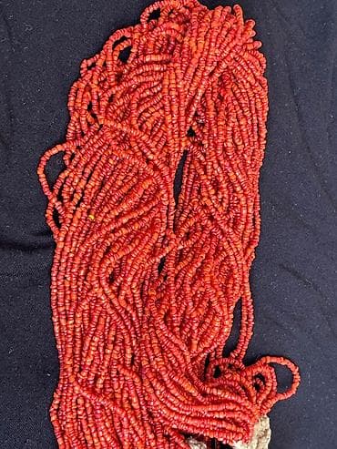 колечко из бисера: Коралловый бисер, продаю много разных винтажных украшений, бус с — 3