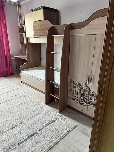 квартира в районе дордой: 3 комнаты, С мебелью полностью — 6