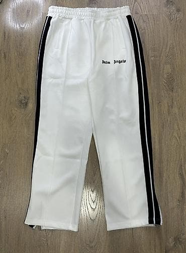 Атайын кийим: Белые спортивные брюки Palm Angels - Модель: трек-п штаны с боковыми — 1