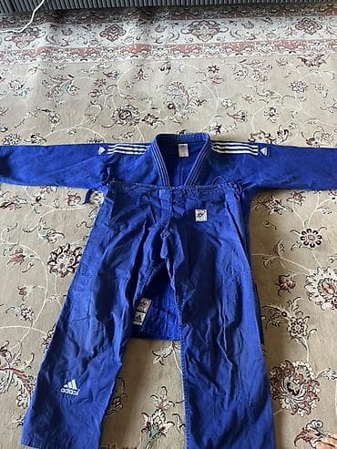 Кимоно для дзюдо Adidas, синее - Комплект: куртка и штаны. - Цвет — 4