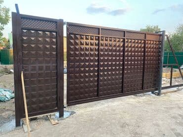 каркас дома: Металлические ворота для частного дома/усадьбы - Типы: распашные и — 9