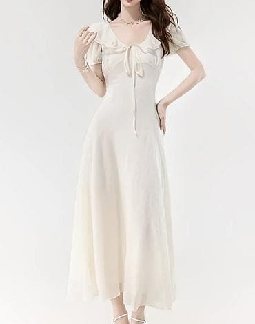 devit 3: Минималистичное платье цвета айвори. Состояние 10/10. Размер S/M — 1