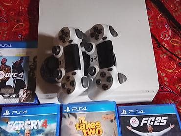 red: Игровой комплект PlayStation 4 Slim (белая) Состав: - Консоль Sony — 5