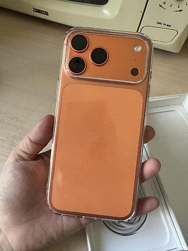 гоу про 12: IPhone 17 Pro Max, Новый, 1 ТБ, Оранжевый, Зарядное устройство, Защитное стекло, Чехол, 100 % — 3