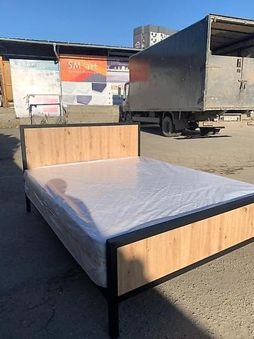 bunk bed: Металлическая односпальная кровать в стиле лофт + открытый стеллаж — 8