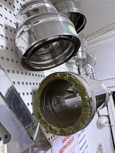 перила нержавейка цена: Дымоход для твёрдотопливного котла, Материал: Нержавейка, Конструкция: Сэндвич, Диаметр: 150 мм, Новый — 1